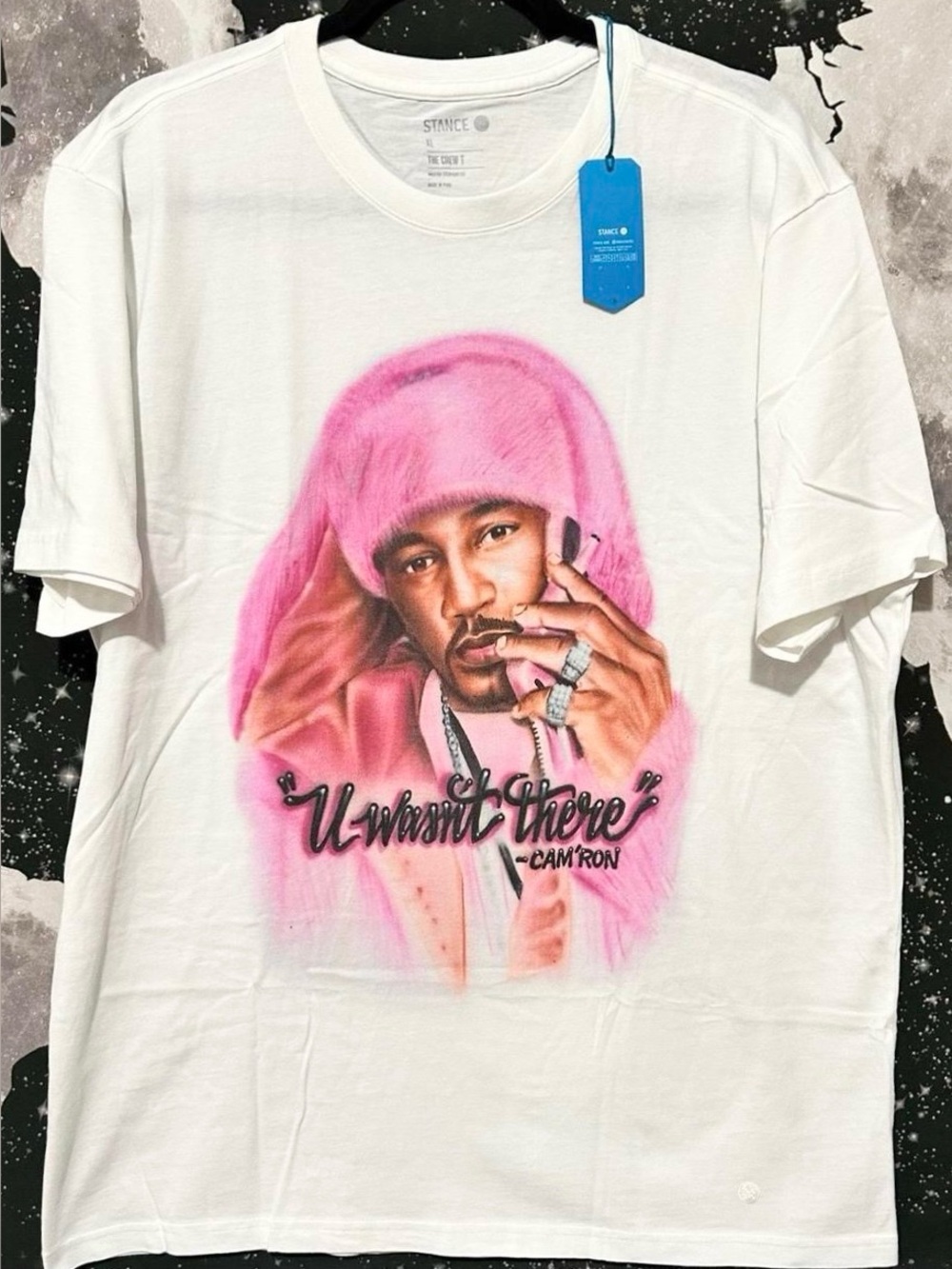 Cam’Ron Pink Fur Airbrushed Style Portrait Shirt